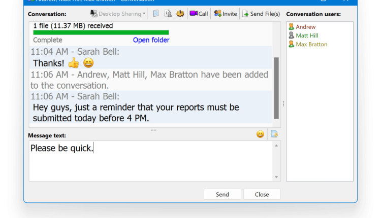 Download the LAN messenger installation