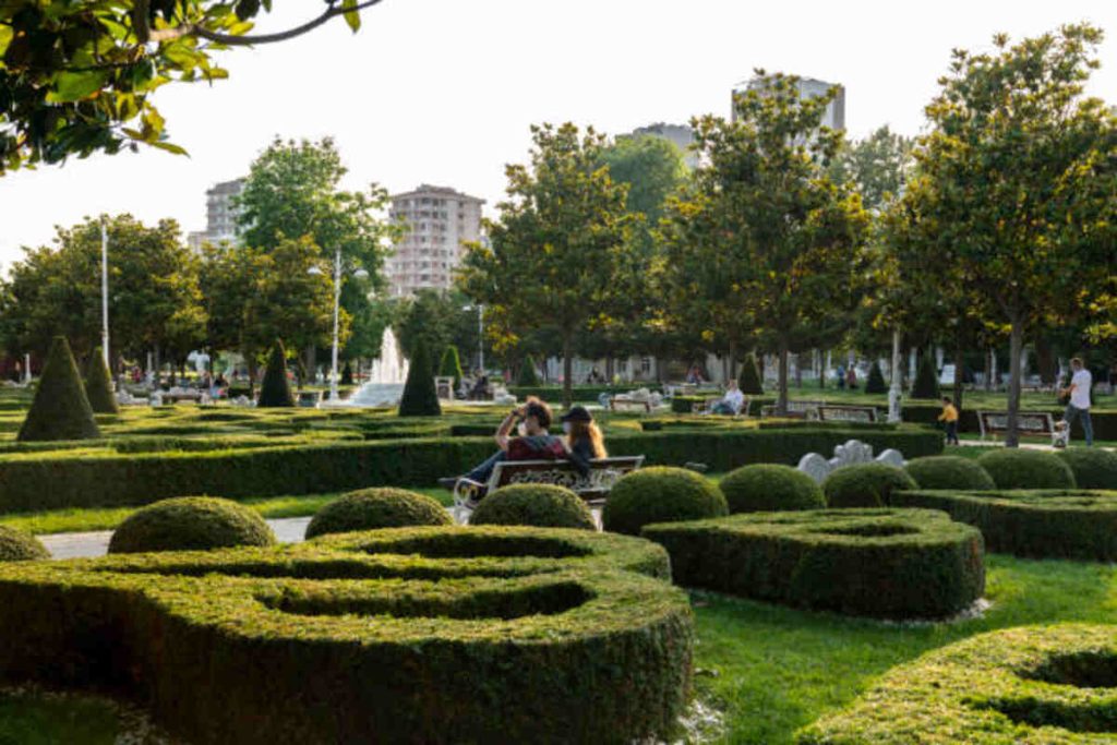 Garden Just Outside an Entrance Crossword Clue
