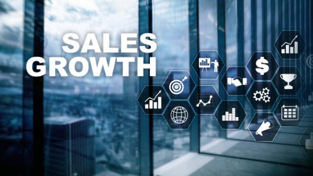 chart growth concept sales increase marketing strategy double exposure with business graph