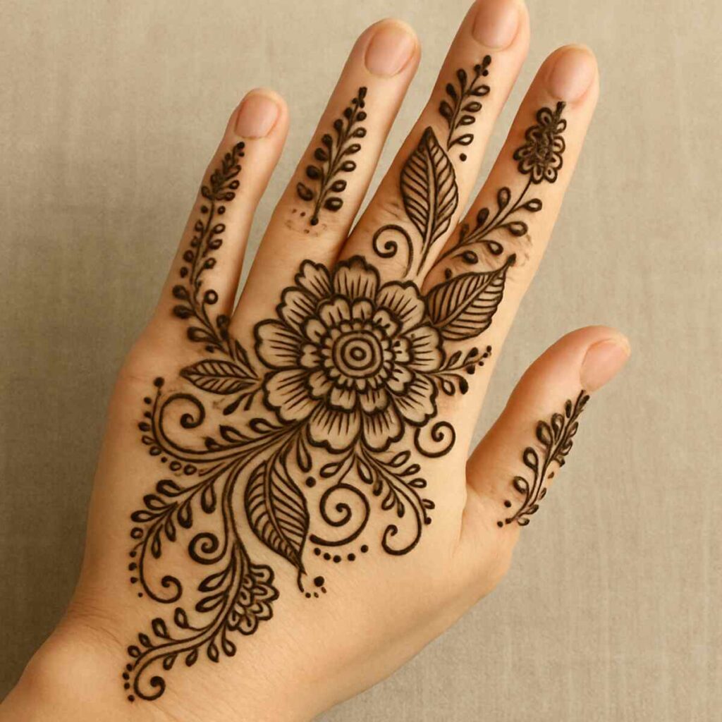 henna tattoo mehndi design simple